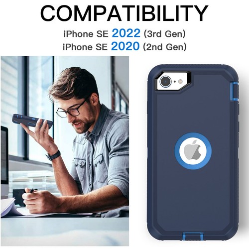 Für iPhone SE 2. 3. Hülle Hybrid Robust Stoßfest Cover Displayschutz - Bild 25 von 31