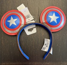 2022 Disney Parks Ears Rare Minnie Mouse Headband Super Soldier Captain America