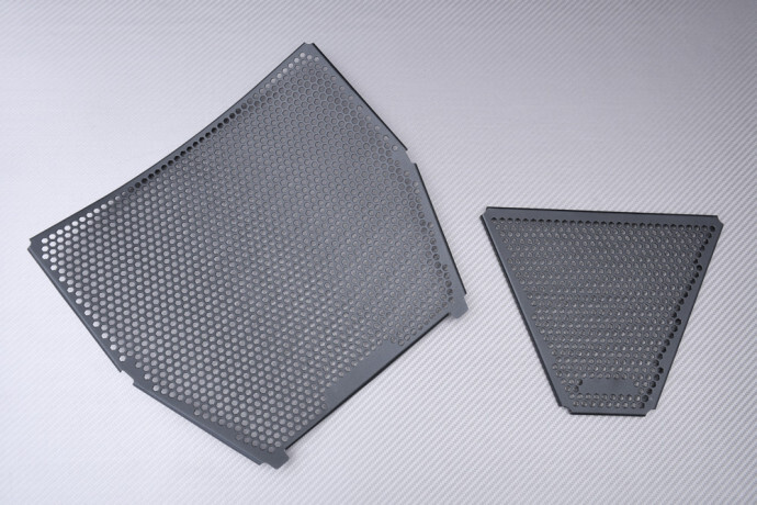 Grille de radiateur alu pour Ducati Streetfighter V4S protégeant des projections de gravillons