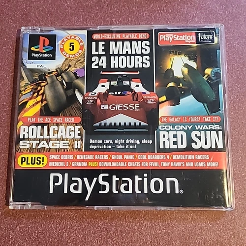 OPSM PS1 Demo 56. SCED 01830. UK PAL. Rollcage Stage II, Le Mans, Colony Wars.