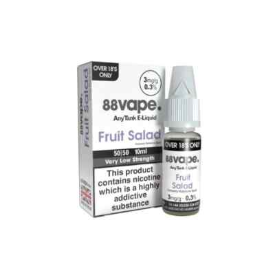 88 Vape E-Liquid | ANYTANK | 10ml | All Flavours | 1mg 3mg 6mg | 20 Pack  (200ml)