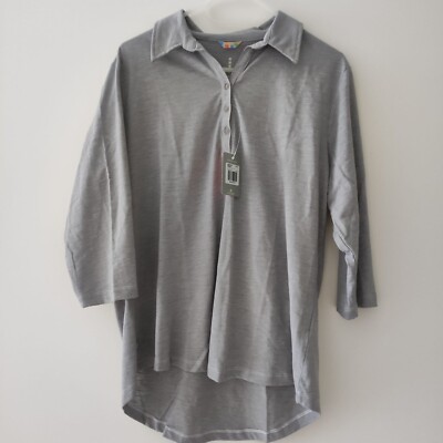 Frauen Shirt, Elevate, Grau, XL, 3/4 Arm