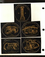 BONITO JUEGO DE 5 PEGATINAS DE MINERÍA DE CARBÓN WEST VIRGINIA DIVISION PEABODY COAL CO. #604