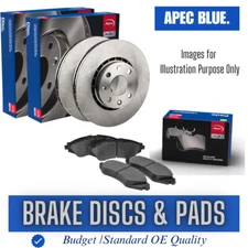 Brake Discs and Pads Set Rear FOR VAUXHALL MONTEREY 3.1 3.2 91->98 Blue