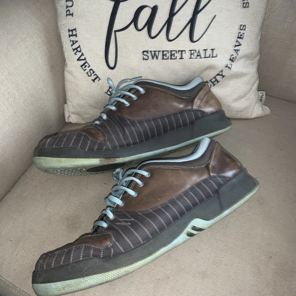 Sapato de skate Reebok couro marrom mais raro. Masculino tamanho 12. Forro azul RB 612 - Imagem 4 de 4