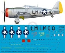 Peddinghaus 1/48 P-47D-21 Thunderbolt "Penrod and Sam" Robert Johnson Decal 4021
