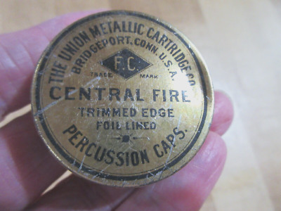 EMPTY Union Metallic Cartridge Tin Percussion Caps UMC (w18)