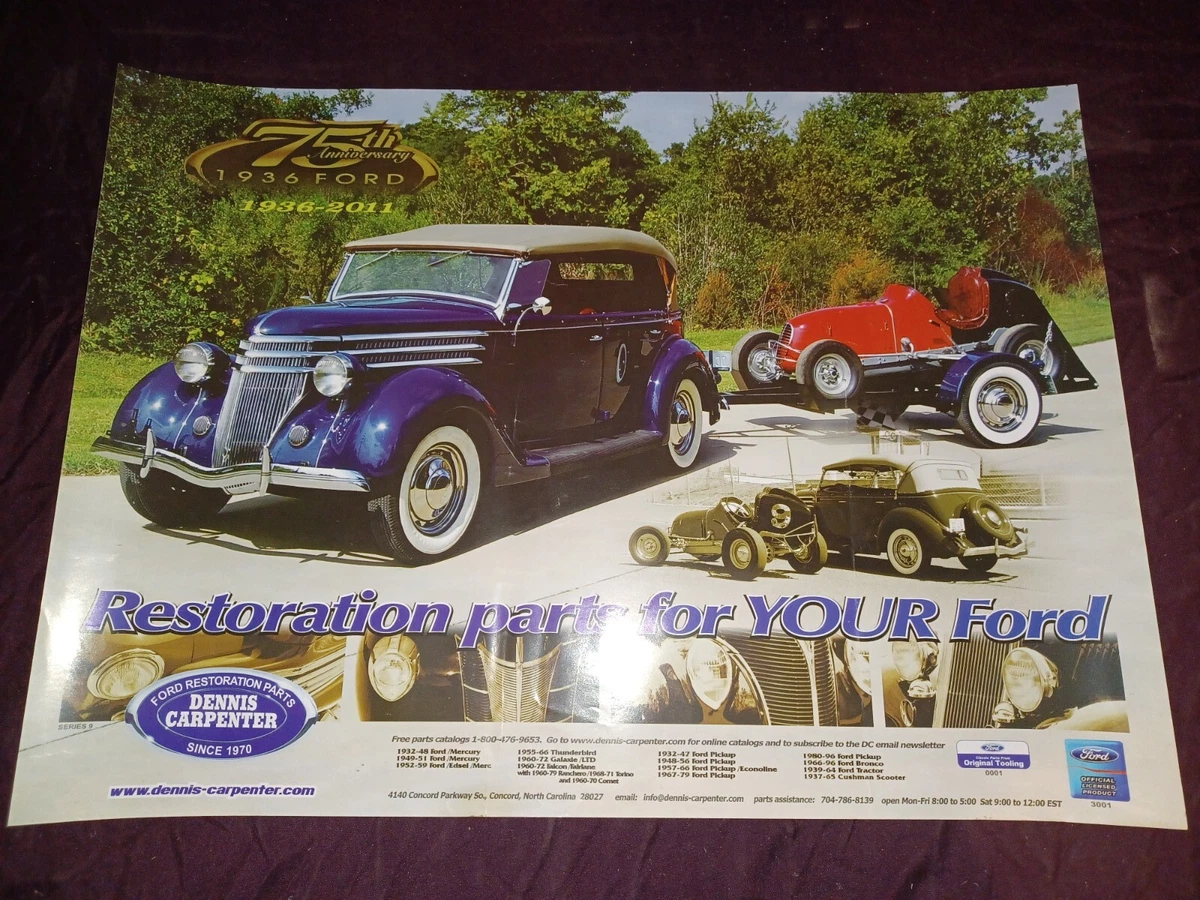 Dennis Carpenter Ford Restoration Parts 1936 Ford Promo Poster