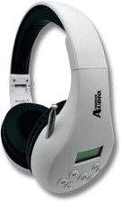 FM Antenna Radio Headphones with Pull-Out Antenna by Things Audio White  Blk 