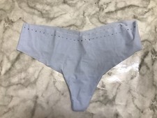 Victoria's Secret Thong String Soft Panties Rhinestone Blue Sz X-Large Underware