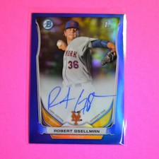 2014 Bowman Prospect Chrome BLUE REFRACTOR AUTO #d/150, Robert Gsellman 1st RC