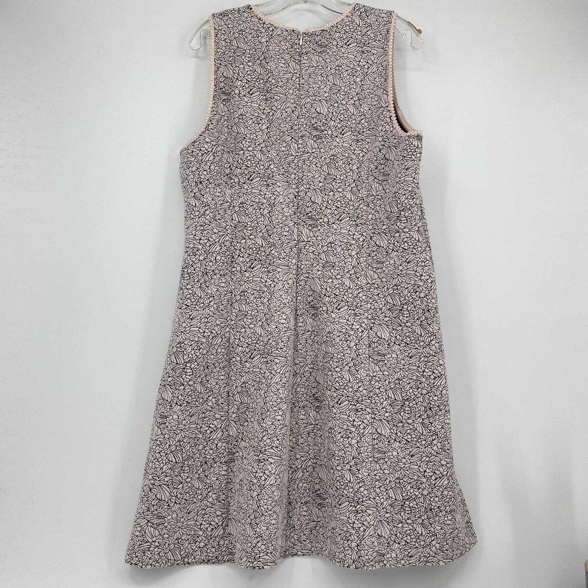 LOFT Black & White Floral Fit & Flare Dress | V-Neck, Sleeveless | eBay
