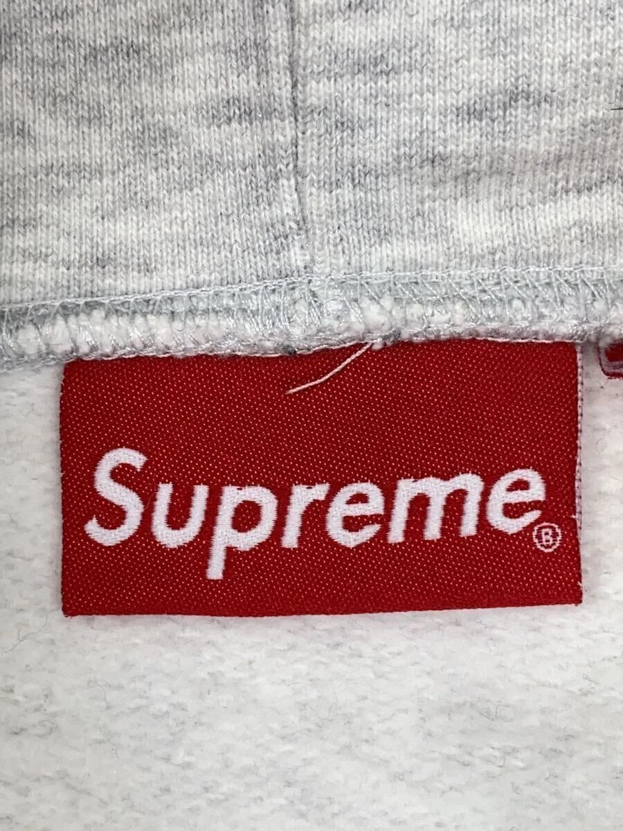 Felpa Supreme con cappuccio M cotone grigio usata