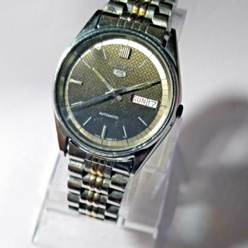 Usato SEIKO Automatico D/D Quadrante Nero Acciaio Inox Buone Condizioni |  eBay