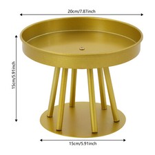 10Pcs Circular Flower Stands 5.91inch Tall Gold Flower Stand for Wedding Decor