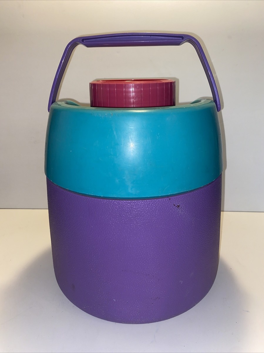 Vintage Thermos Limited 7908 Purple Pink Teal Cooler 2 Gallons/ 8L
