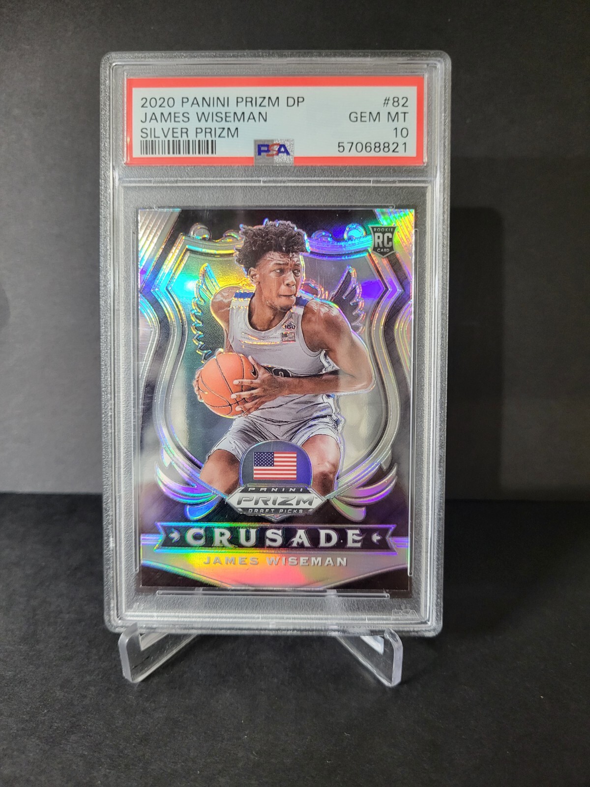 2020 Panini Prizm DP James Wiseman SILVER #82 Crusade RC Rookie PSA 10 💎 