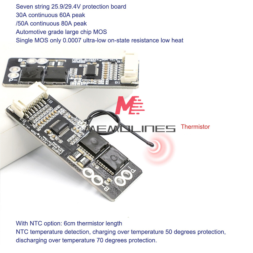 Placa BMS 7S 30A 7S 50A BMS con NTC para placa de protección de batería de litio ternaria de 3,7 V/placa BMS 7S/BMS 6S - AliExprs 1420
