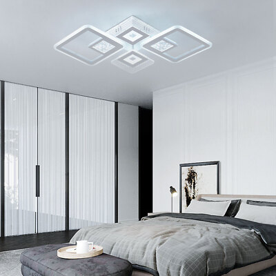 LED Acrylic Ceiling Lamp Flush Mount Light Bedroom Modern Living Room Chandelier