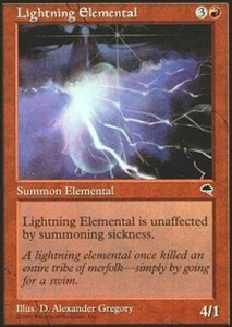 Lightning Elemental x4 - Tempest - NM-Mint, English - Tempest