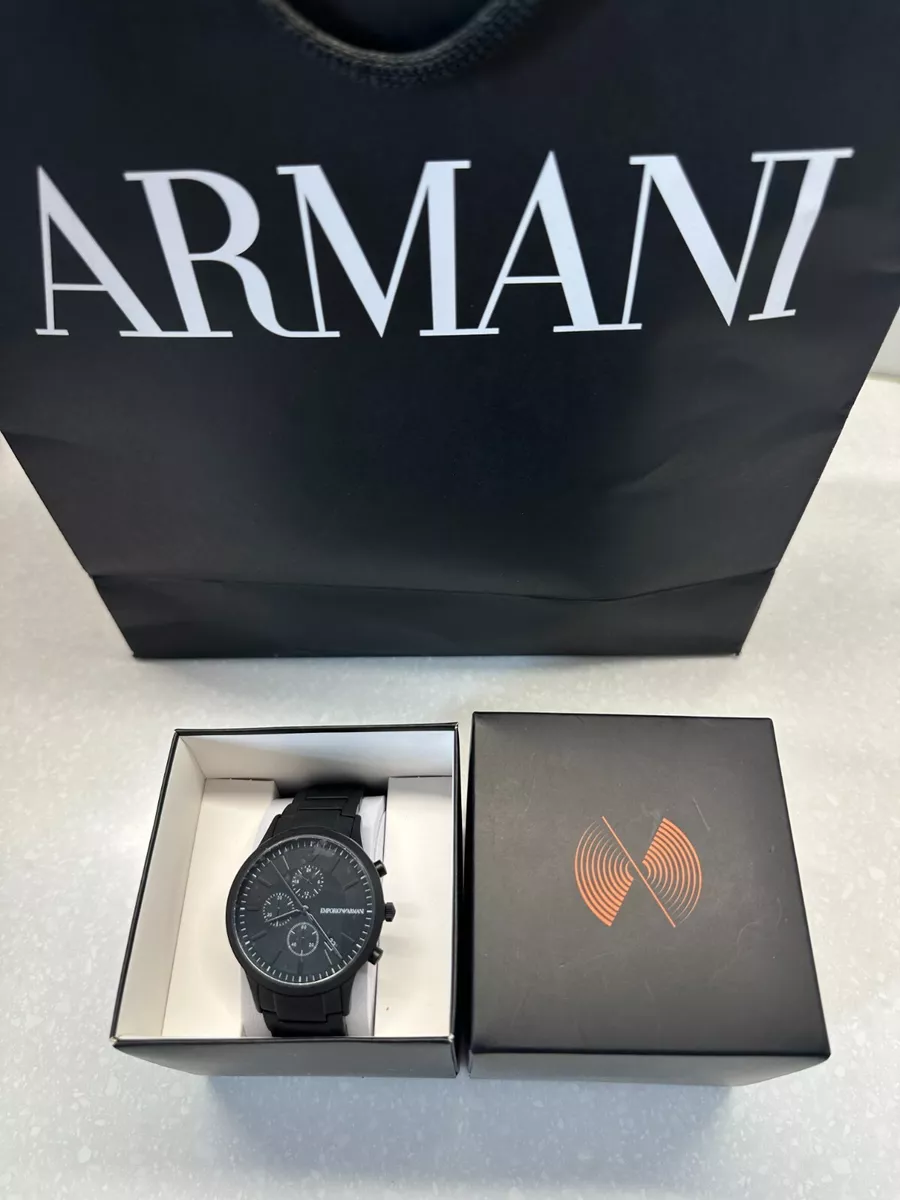 Emporio armani best sale black watches
