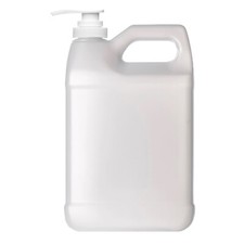 F-Style 38/400 Natural 1 Gallon Bottle HDPE Jug w/ Push Pump 128oz 