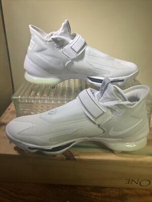 Nike Force Zoom Trout 8 Pro White Metal Baseball Cleats  display picture 3