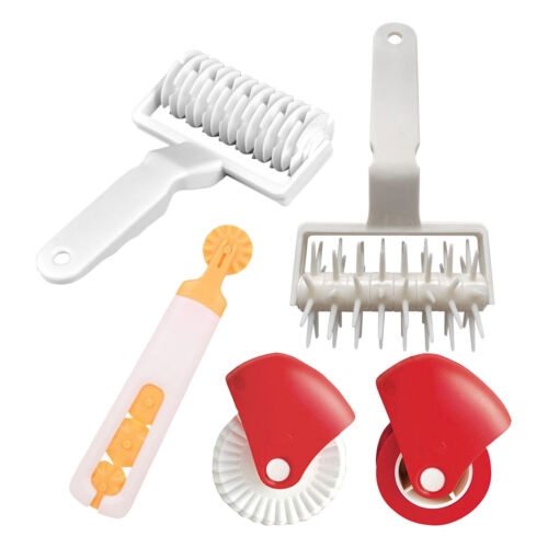 2X Pizza Slicer Home Use Dough Cutting Roller For Baking Dough Roller Cutter