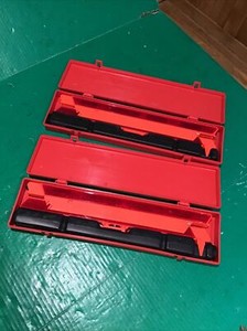 Lot of 2 SATE-LITE Warning Triangle Kit Truck Car Safety in Case Weighted Bottom
