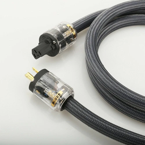 Audiophile HiFi Audio Power Cable Pure Copper EU US Schuko AU Mains Supply Cord - Picture 7 of 17