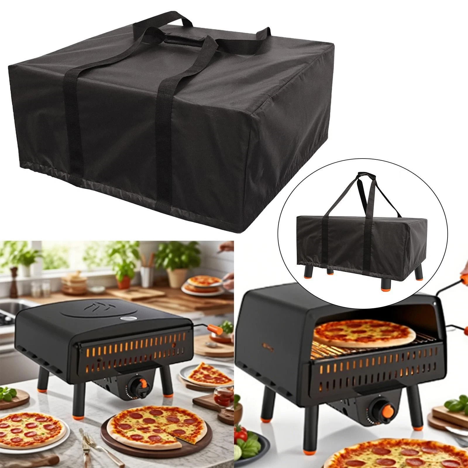 Outdoor Pizza Oven Cover Dustproof Easy Clean Pizza Oven Accessories Portable