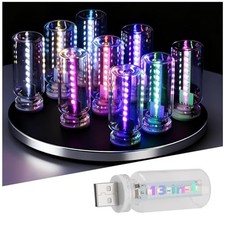 Car USB Night Light with 13-in-1 Design,Touch Adjustable USB Car Light with 7