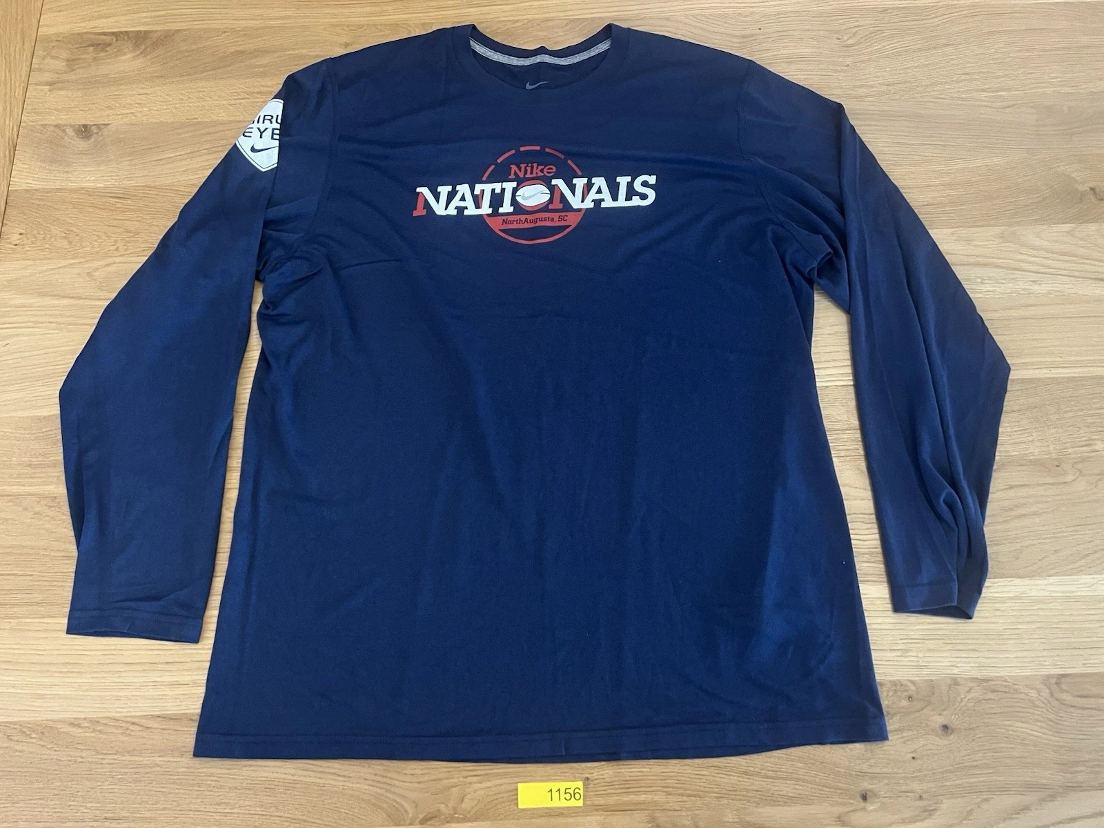 Nike Women's Blue Long Sleeve Dri-fit T-shirt National Event Size XL 984408-419