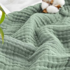 David's Home Muslin Blanket Queen Size 60 Bamboo Rayon 40 Cotton 90x90 Sage