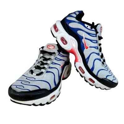 Nike Air Max Plus TN Trainers GS Tuned Size 4.5Y White Game Royal CD0609-107