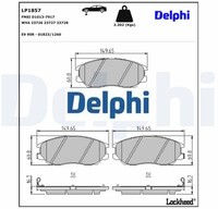 Delphi LP1857 Bremsbelagsatz FüR Scheibenbremse Bremsbelagsatz