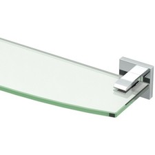 Gatco 4056 Chrome Elevate 20-1/5" Curved Glass Shelf