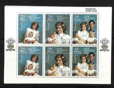 New Zealand SC # B123a Princes Diana And Family .  MNH