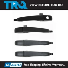 TRQ Front & Rear Exterior Door Handles w/ LH Lock Textured for Chrysler Van