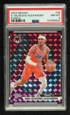2024-25 Panini Mosaic Purple Prizm 23/99 Shai Gilgeous-Alexander #38 11ng