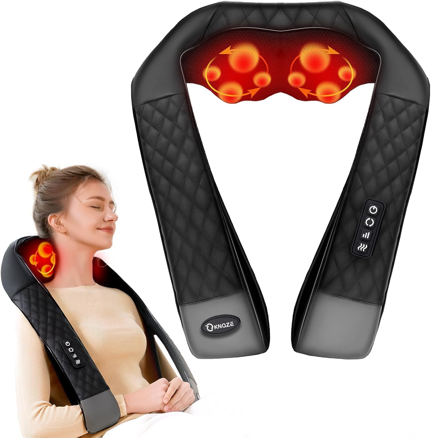 ® Massaggiatore Cervicale, 2026 Shiatsu 4D Massaggiatore Schiena E Collo, Massag