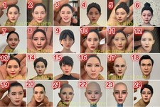Color Print 1/6 1/12 Girl Man Head Sculpt Fit 12 inch 6" Female Male Figure Body