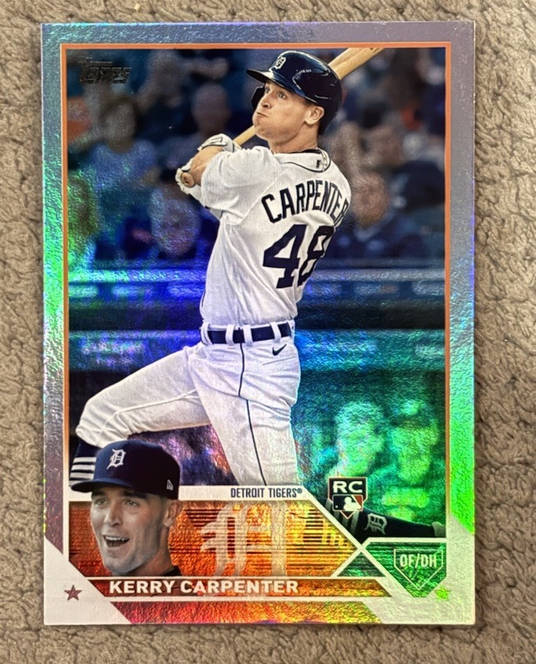 Kerry Carpenter 2023 Topps Series 2 #394 Rainbow Foil Parallel Rookie Card RC