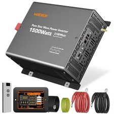 Pure Sine Wave Power Inverter 1500 watt 12 Vdc to 120 Vac,3100W Surge,Wired