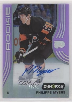 2019 Upper Deck Synergy Rookies Purple 50/61 Philippe Myers Rookie Auto RC 1vd