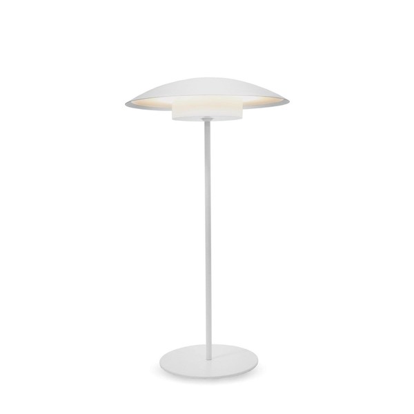 Led Tischlampe AußEn Akku Touch H: 40 Cm IP44 Weiß Kabellos Tragbar Leuchte-image