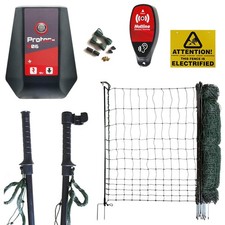 ELECTRIC POULTRY NETTING 50M KIT Fencing Fence Chicken Net Mesh Green 120cm High