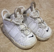 Nike Toddler Air More Uptempo White Midnight Navy DH9722-100 Baby Shoes-Size 4C
