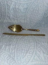 Cake Knife and Server Set 2-Piece Gold