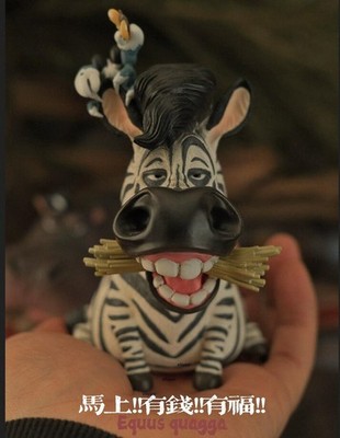 Bowuzhi Studio Equus Quagga Resin Figurine Limited Animal Models Painted Statues